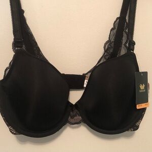 Wacoal Black with Lace Bra 34DD